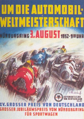 Poster del GP. F1 de Alemania de 1952 