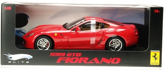 Ferrari 599 GTB Fiorano Rojo Elite Hot Wheels 1/18 