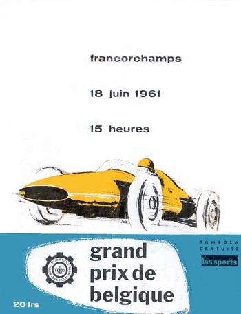 Poster del GP. F1 de Bélgica de 1961 