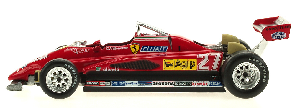 Ferrari F126 C2 nº 27 Gilles Villeneuve (1982) Fabbri 1/43 