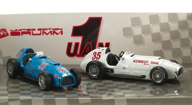 Ferrari F375 nº 38 + Ferrari F375 nº 35 Indy (1952) Brumm UAN-B01 1/43 