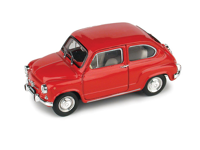 Fiat 600 D (1965) Brumm 1/43 Rojo 