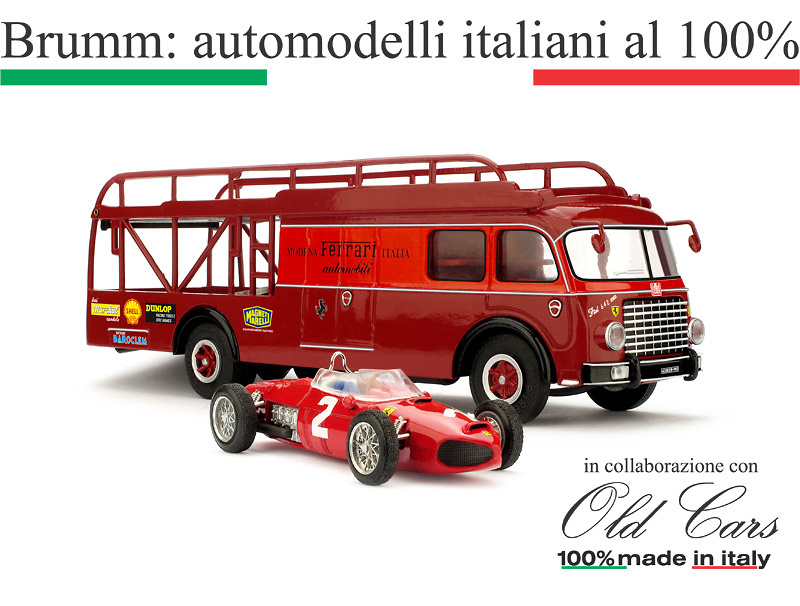 Fiat 642 RN Bartoletti + Ferrari 156 T-car (1961) Brumm TS02 1/43 