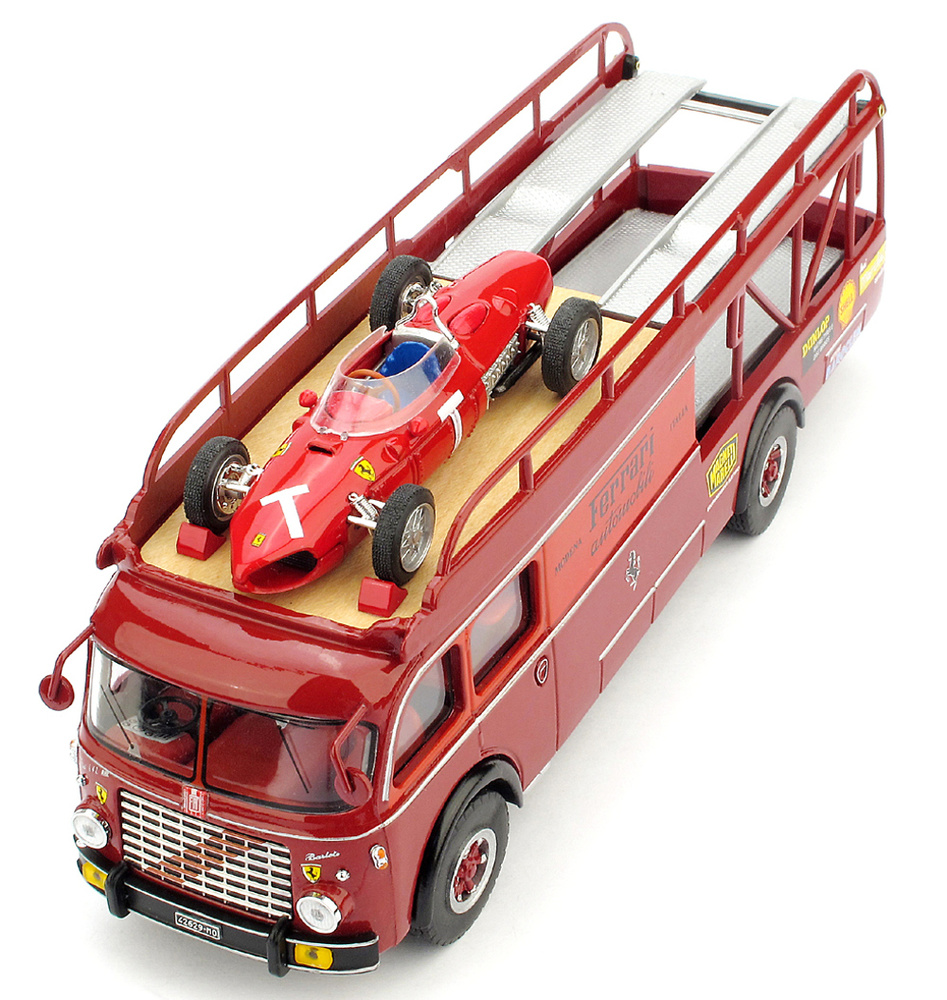 Fiat 642 RN Bartoletti + Ferrari 156 T-car (1961) Brumm TS02 1/43 