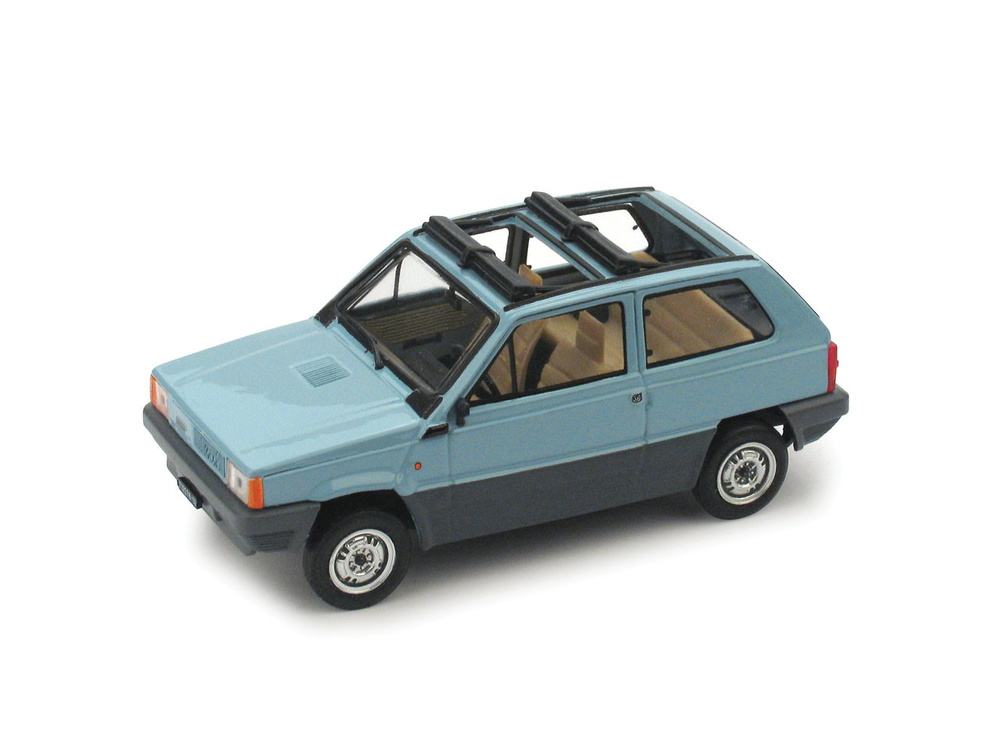 Fiat Panda 45 Techo de lona abierto (1981) Brumm 1/43 Azul Bahía 