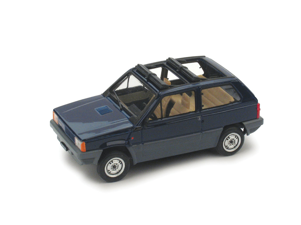 Fiat Panda 45 Techo de lona abierto (1981) Brumm 1/43 Azul Smalto 