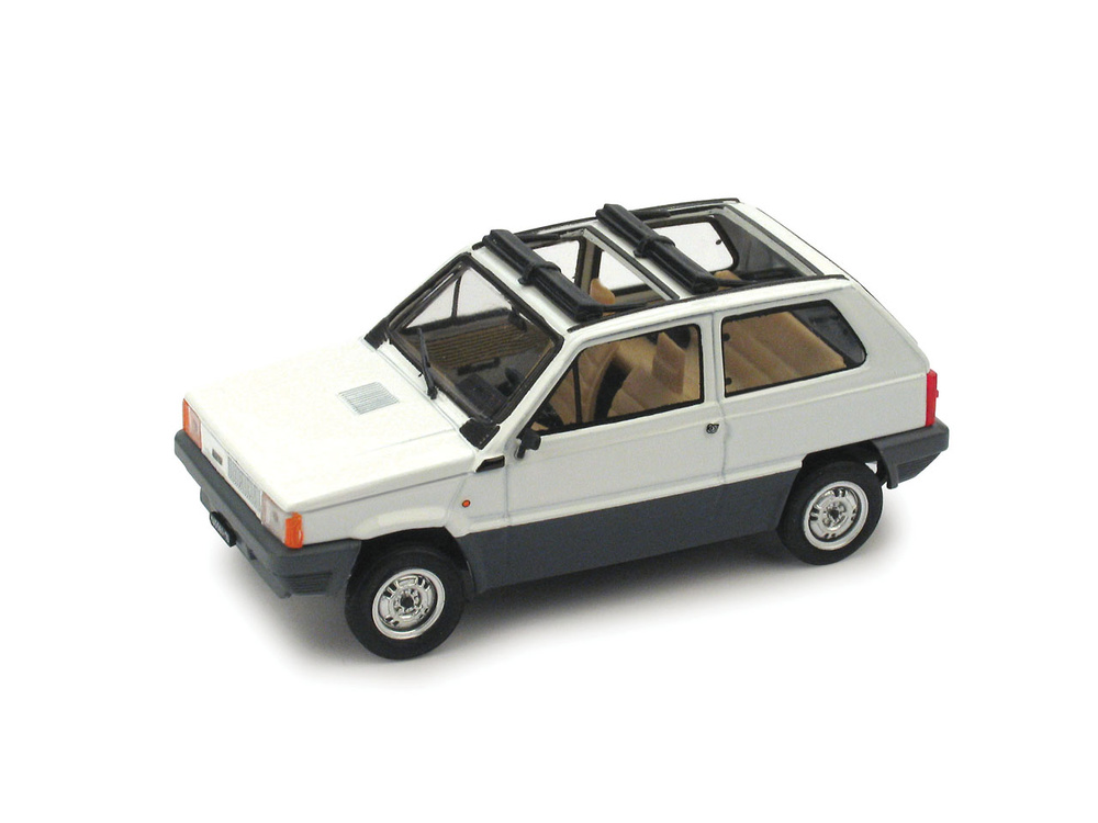 Fiat Panda 45 Techo de lona abierto (1981) Brumm 1/43 Blanco Corfú 
