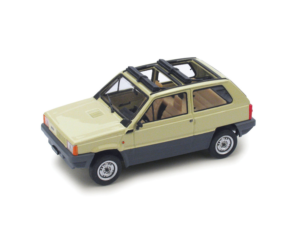 Fiat Panda 45 Techo de lona abierto (1981) Brumm 1/43 Blanco senegal 