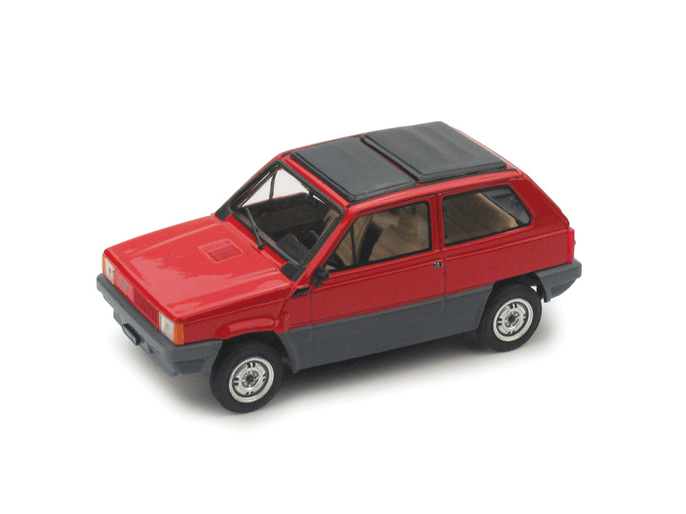 Fiat Panda 45 Techo de lona cerrado (1981) Brumm 1/43 Rojo Siam 