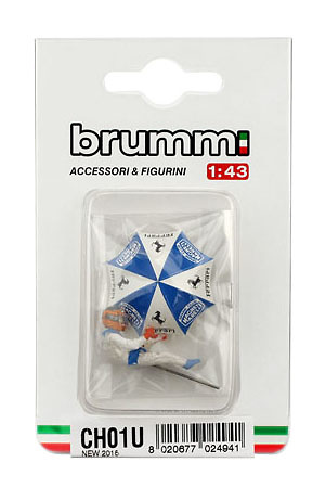 Figura Gilles Villeneuve con sombrilla (1982) Brumm CH01U 1/43 