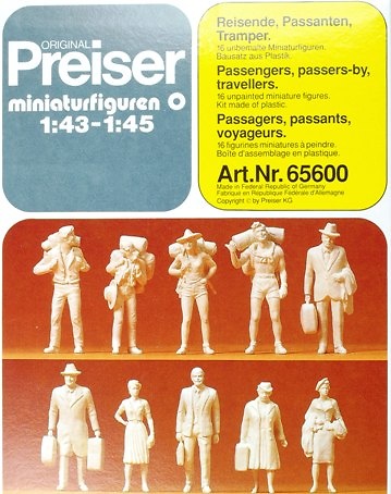 Figuras Kit para pintar 1 Preiser 65600 1/43 