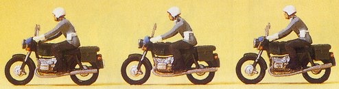 Figuras Policia Militar con Motos Preiser 16833 1/87 