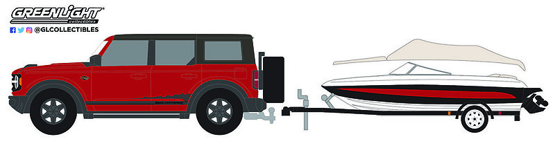 Ford Bronco + lancha rápida (2021) Greenlight 32230D 1/64 
