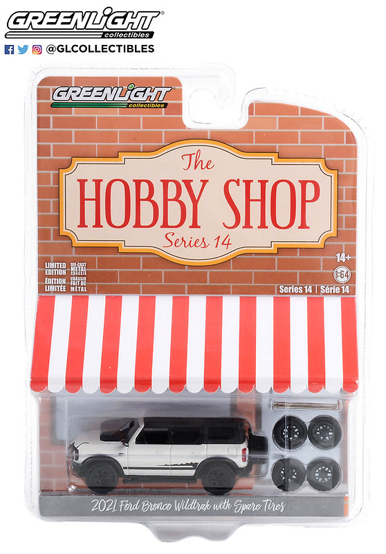 Ford Bronco Wildtrak con juego de neumáticos (2021) Greenlight 97140E 1/64 