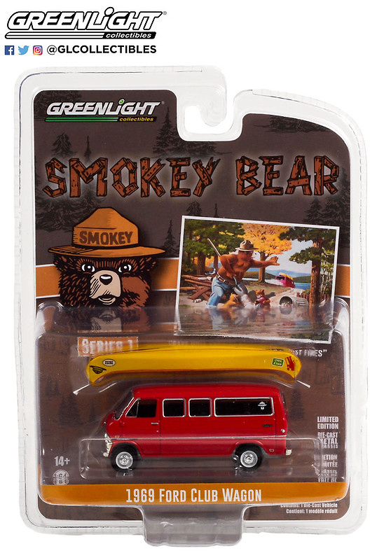 Ford Club Wagon + Canoa (1969) Greenlight 38020D 1/64 