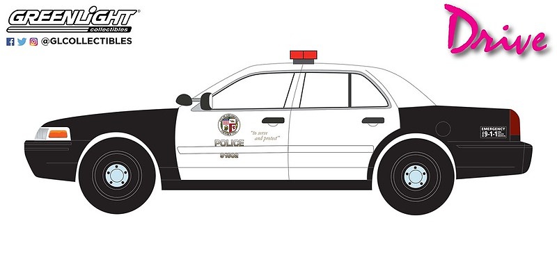 Ford Crown Victoria Police Interceptor (2001) Los Angeles Police Department (LAPD) Drive (2011) Greenlight 44970E 1/64 