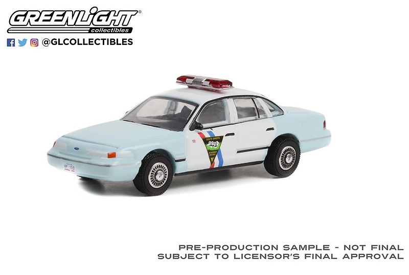 Ford Crown Victoria Police Interceptor - South Dakota (1992) Greenlight 43000B 1/64 