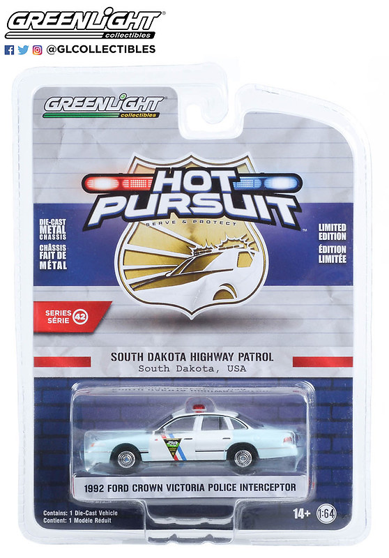 Ford Crown Victoria Police Interceptor - South Dakota (1992) Greenlight 43000B 1/64 