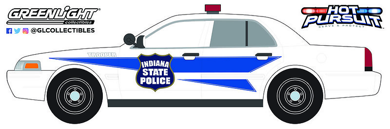 Ford Crown Victoria - Policia Estatal de Indiana (2008) Greenlight 85543 1/24 