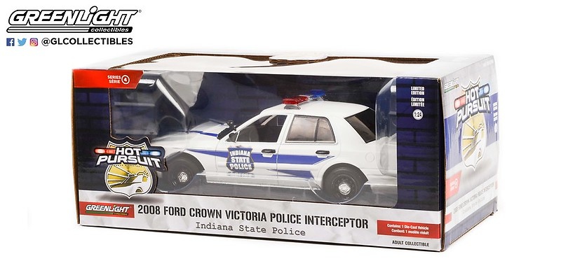 Ford Crown Victoria - Policia Estatal de Indiana (2008) Greenlight 85543 1/24 