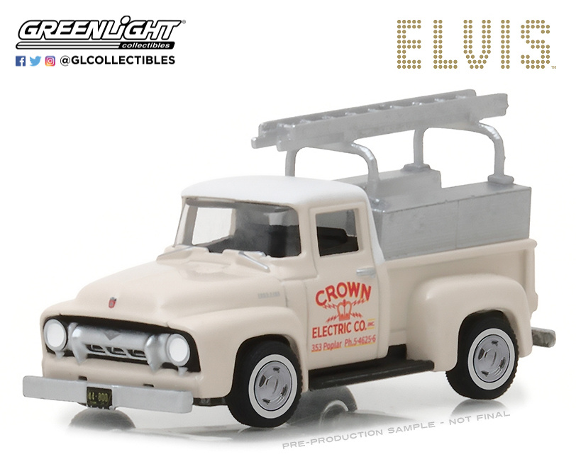 Ford F-100 Truck Crown Electric Co Elvis Presley (1954) Greenlight 44800B 1/64 