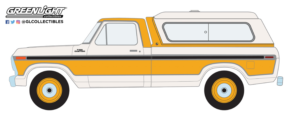 35120-D 1:64 Blue Collar Collection Series 5 - 1977 Ford F-100 with Camper Shell 