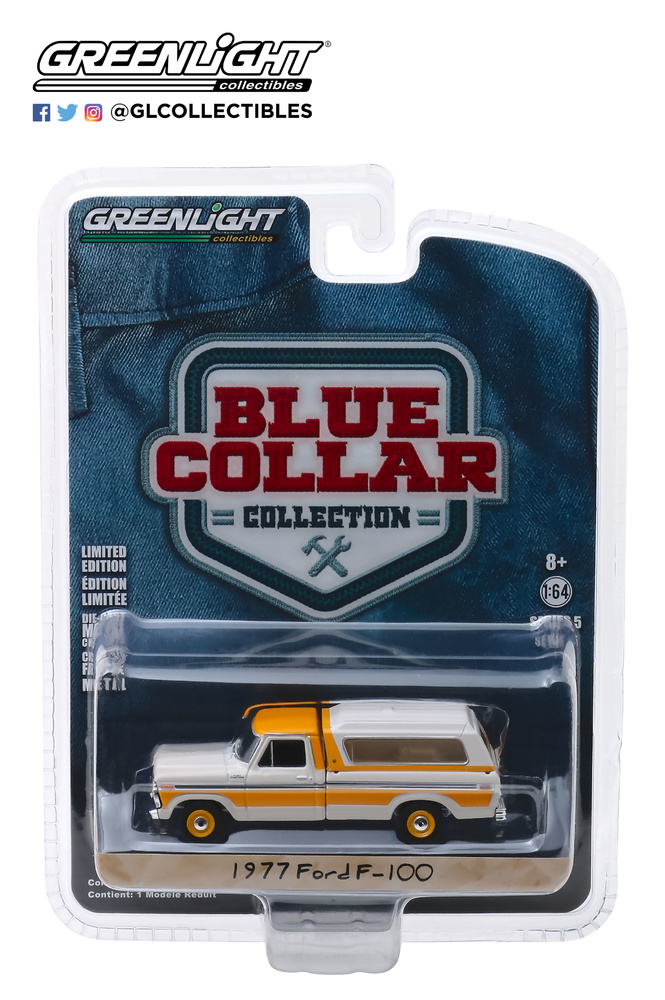 35120-D 1:64 Blue Collar Collection Series 5 - 1977 Ford F-100 with Camper Shell 