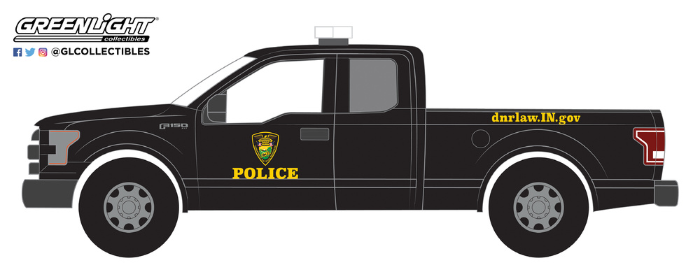 Ford F-150 Indiana Departament of Natural Resources Conservation Officer (2017) 42860F Greenlight 1/64 