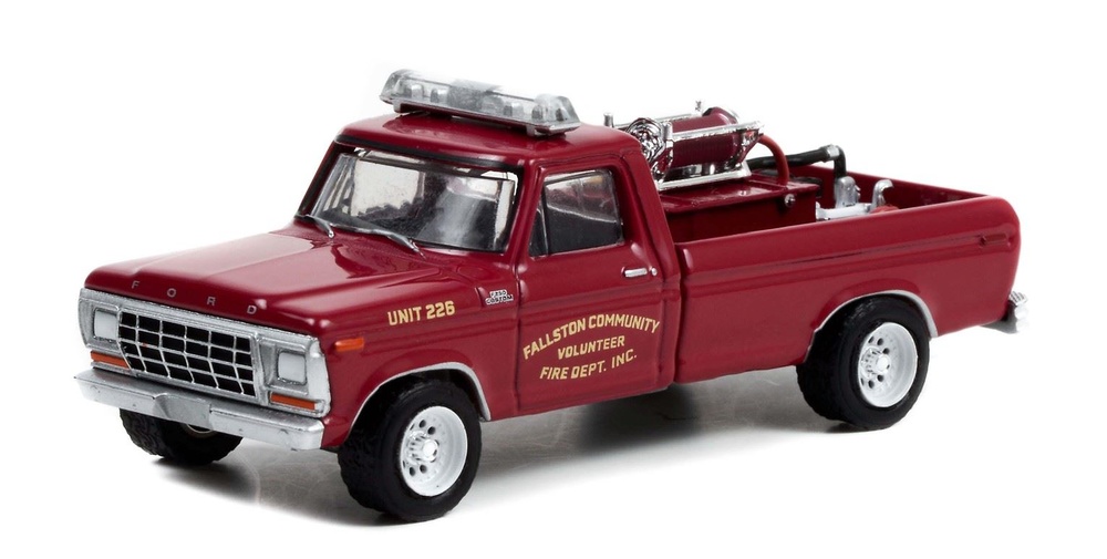 Ford F-250 - Bomberos de Fallston Carolina del Norte (1978) Greenlight escala 1/64 