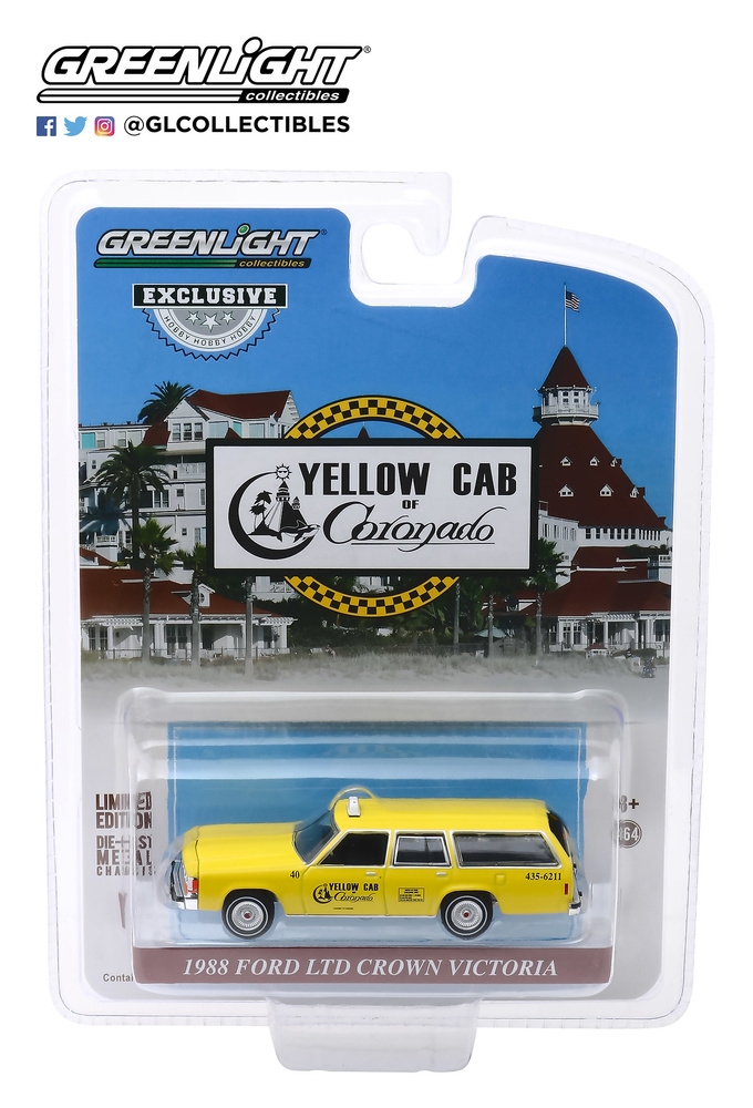 Ford LTD Crown Victoria Wagon Taxi de Coronado California (1988) Greenlight 30122 1/64 