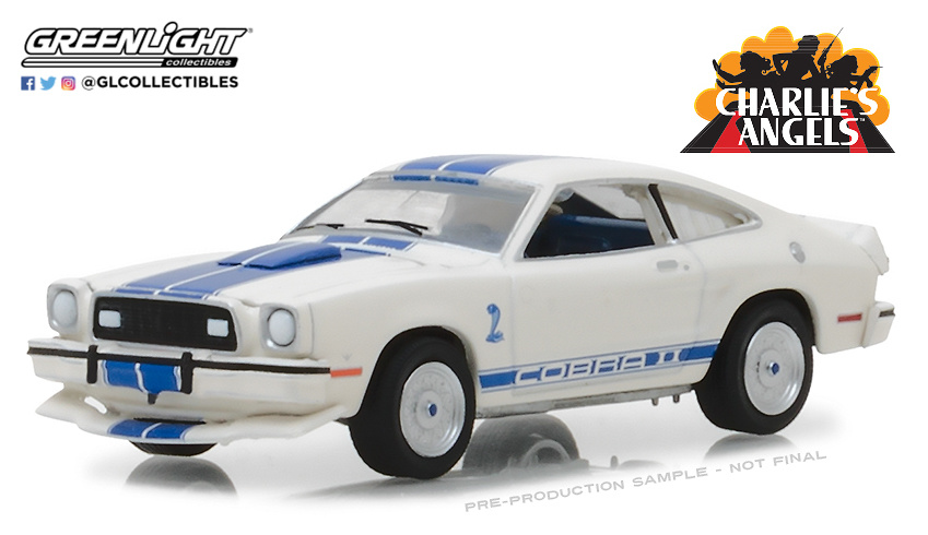 Ford Mustang Cobra II de la pelicula - Los ángeles de Charlie (1976) Greenlight escala 1/64 