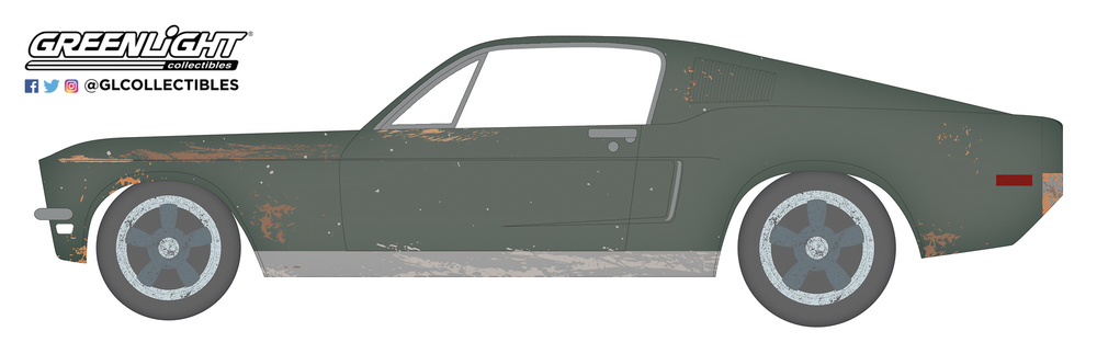 Ford Mustang GT ‘Bullitt’ (1968) Mecum Auctions Greenlight 37210A 1/64 