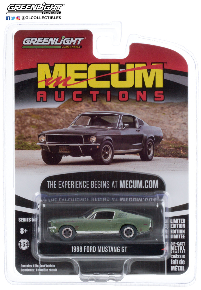 Ford Mustang GT ‘Bullitt’ (1968) Mecum Auctions Greenlight 37210A 1/64 
