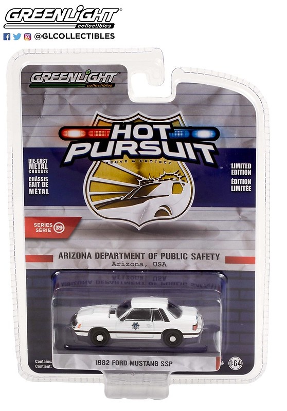 Ford Mustang SSP - Policia Dpto. Arizona (1982) Greenlight 42970A 1/64 