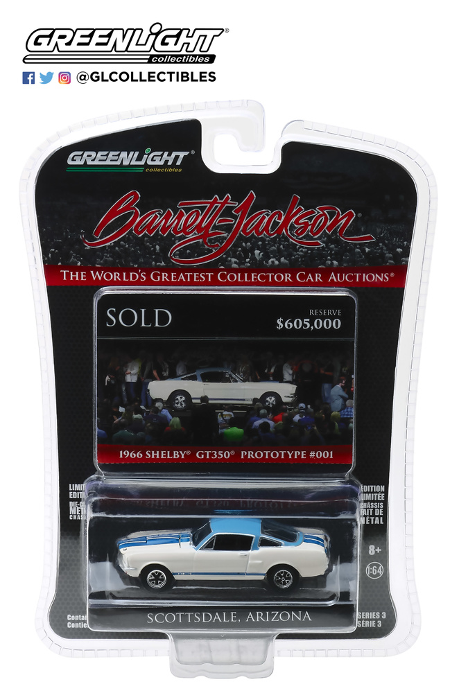 Ford Mustang Shelby GT Prototipo 001 - Lote 1406 (1966) Greenlight 37160A 1/64 