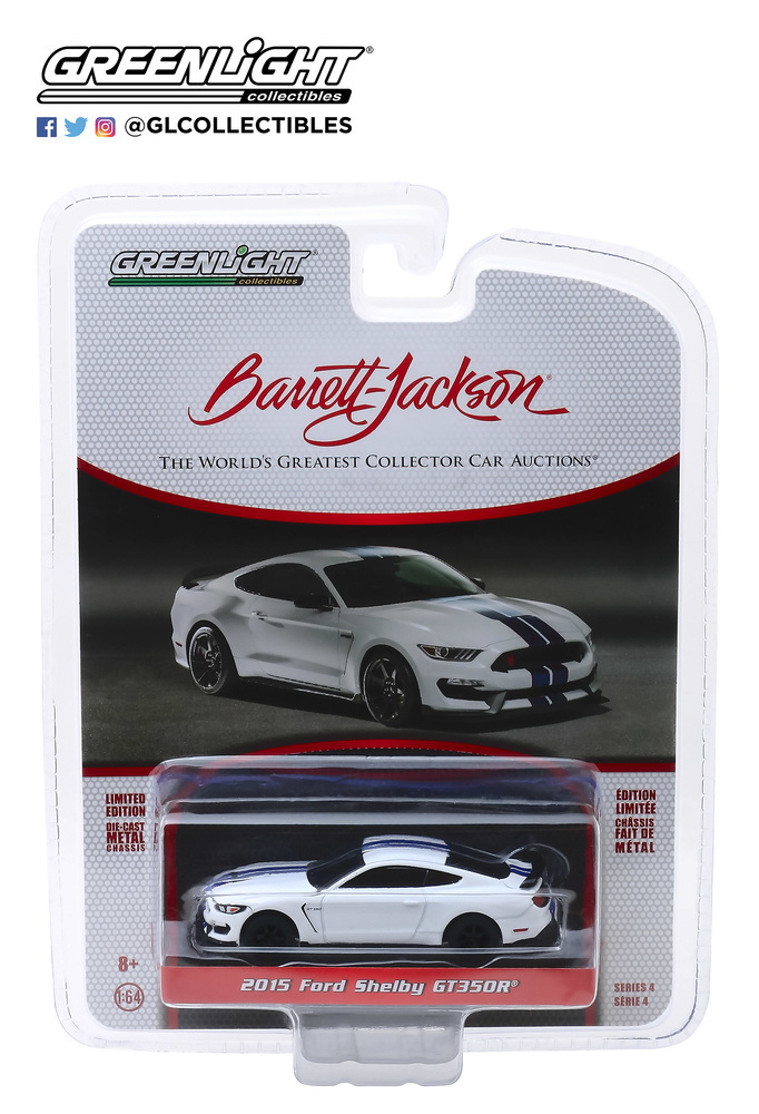 Ford Shelby GT350R Chais 001 Barret Jackson Lote nº 3008 (2015) Greenlight 37180F 1/64 