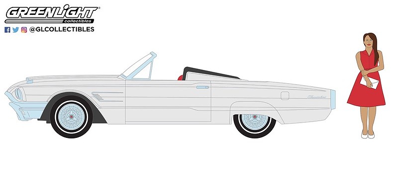 Ford Thunderbird con figura de mujer (1965) Greenlight 97140B 1/64 