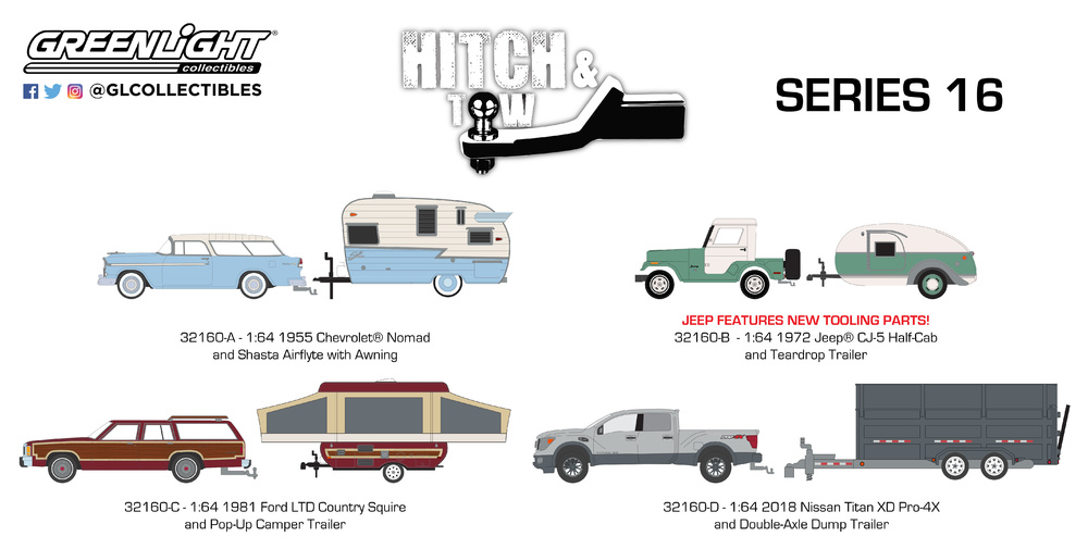 Hitch & Tow serie 16 Greenlight 32160 1/64 