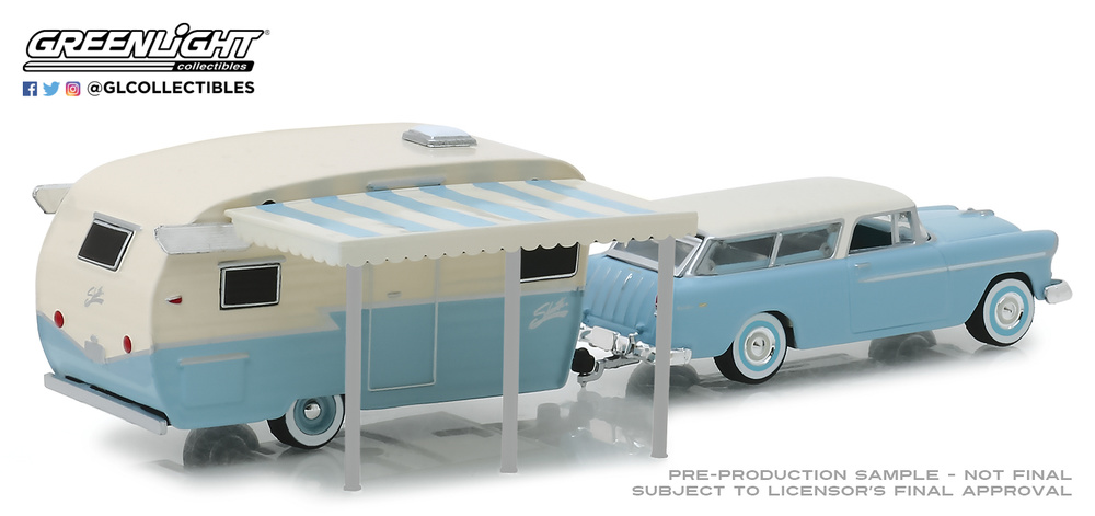 Chevrolet Nomad + Shasta Airflyte (1955) Greenlight 32160A 1/64 