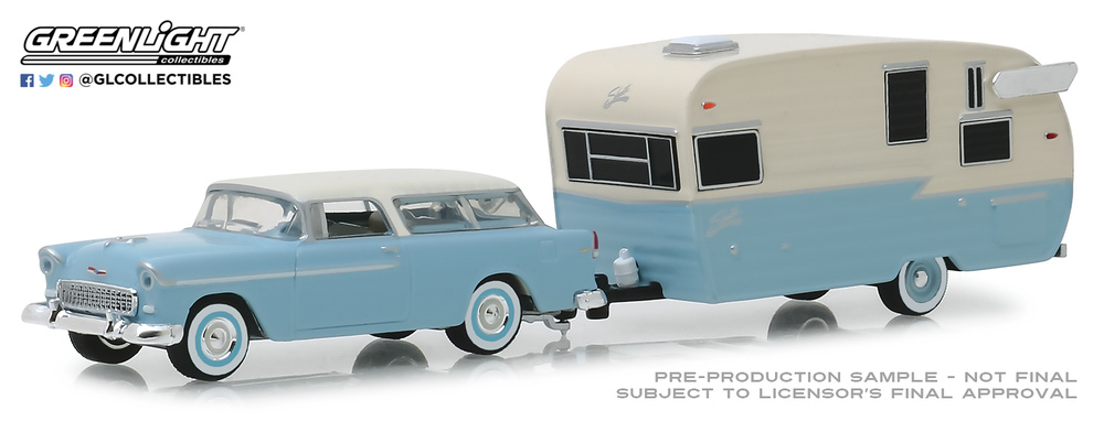 Chevrolet Nomad + Shasta Airflyte (1955) Greenlight 32160A 1/64 