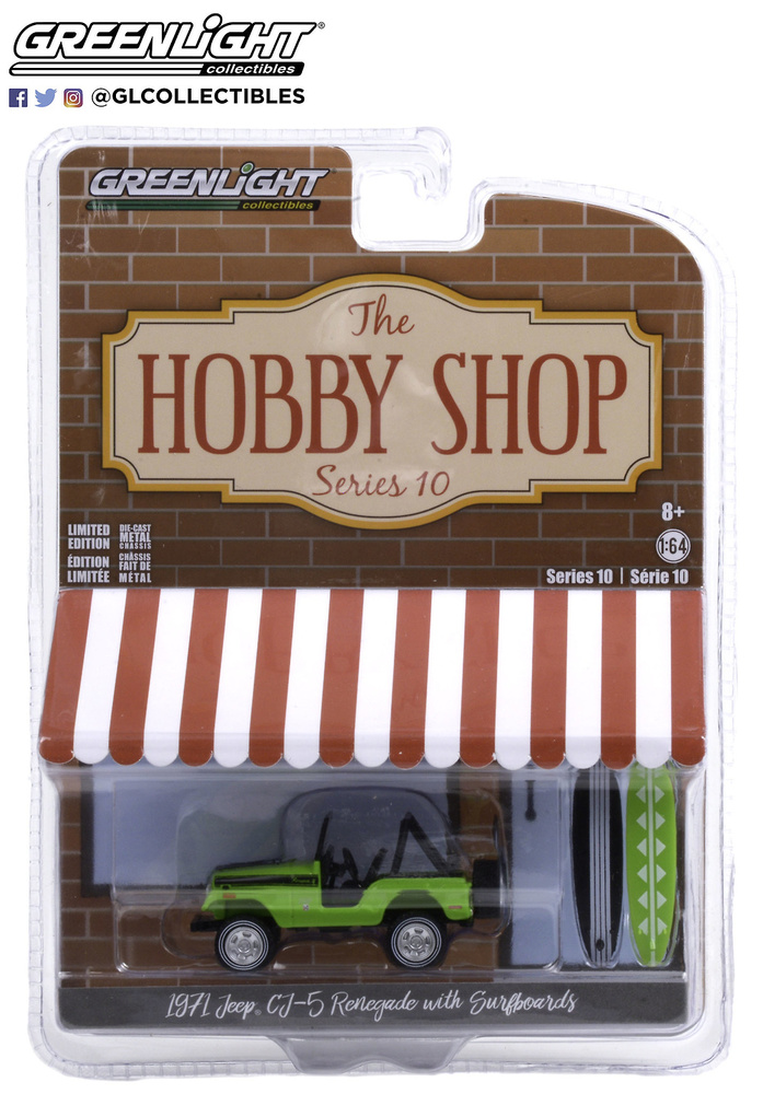 Jeep CJ-5 Renegade II con tablas de surf (1971) Greenlight 97100B 1/64 