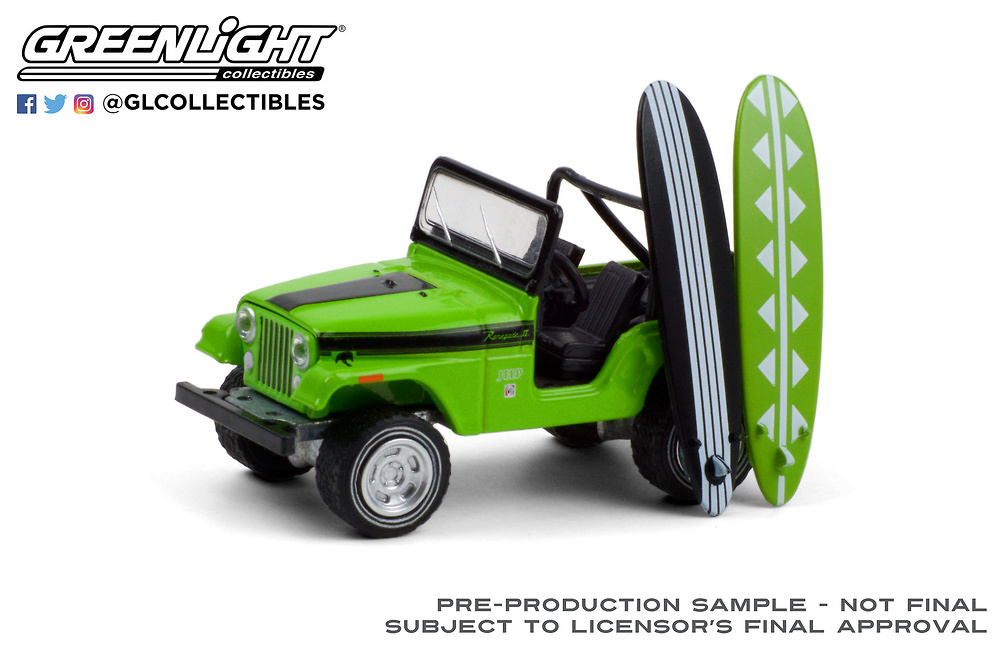 Jeep CJ-5 Renegade II con tablas de surf (1971) Greenlight 97100B 1/64 