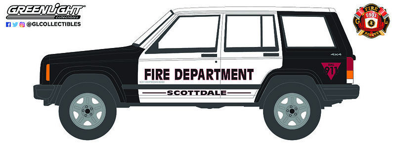 Jeep Cherokee - Bomberos de Scottdale Pennsylvania (2000) Greenlight 67020D 1/64 