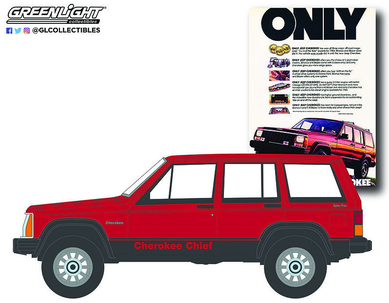 Jeep Cherokee Chief (1984) Greenlight 39080F 1/64 