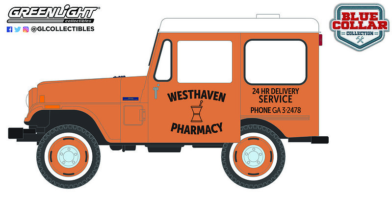 Jeep DJ-5 - Westhaven Pharmacy Entregas 24 horas (1974) Greenlight 35200B 1/64 