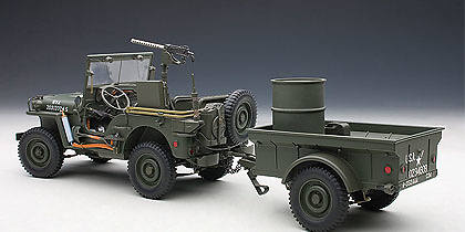 Jeep Willys con remolque (1945) Autoart 74016 1:18 