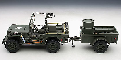 Jeep Willys con remolque (1945) Autoart 74016 1:18 