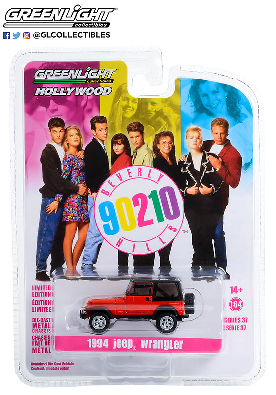 Jeep Wrangler (1994) Beverly Hills, 90210 (1990-2000 TV Series) Greenlight 44970B 1/64 