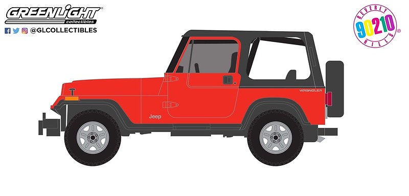 Jeep Wrangler (1994) Beverly Hills, 90210 (1990-2000 TV Series) Greenlight 44970B 1/64 