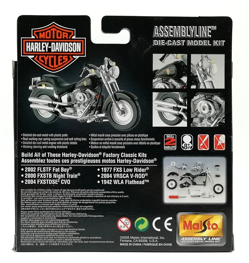 KIT H. Davidson FLSTF Fat Boy (2002) Maisto 1/18 